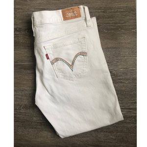LEVI’S 515 CAPRI WHITE DENIM, SZ 4